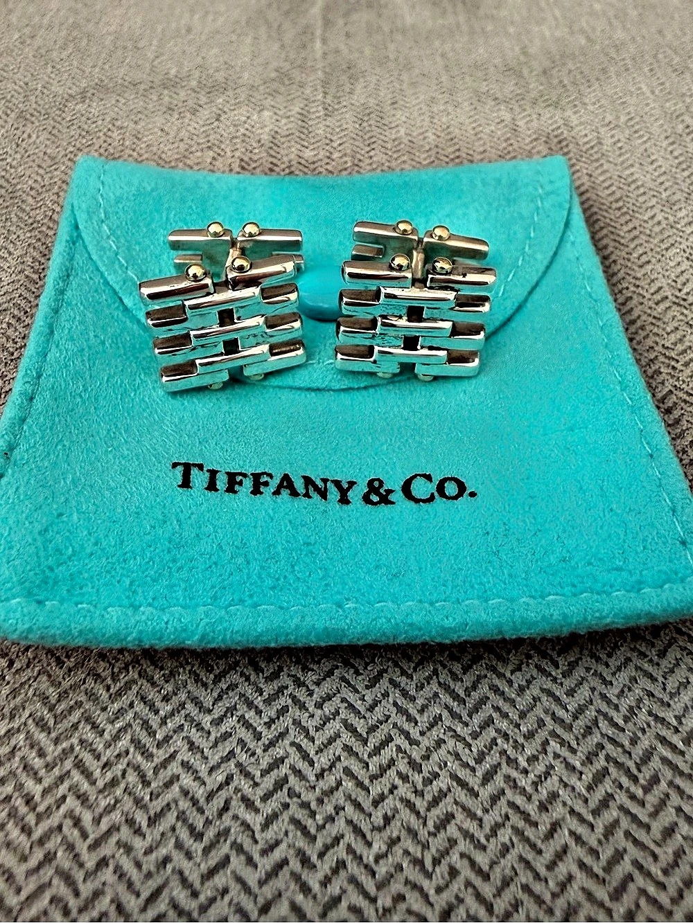 Tiffany & Co. Gatelink Silver Cuff Links